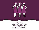 Front View Thumbnail - Wild Berry & Persian Plum Will You Be My Maid of Honor Card - Girls Checkbox