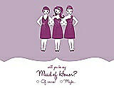 Front View Thumbnail - Wood Violet & Persian Plum Will You Be My Maid of Honor Card - Girls Checkbox