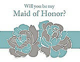 Front View Thumbnail - Cathedral & Seaside Will You Be My Maid of Honor Card - 2 Color Flowers