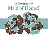 Front View Thumbnail - Cinnamon & Seaside Will You Be My Maid of Honor Card - 2 Color Flowers