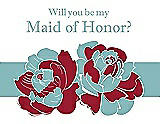 Front View Thumbnail - Barcelona & Seaside Will You Be My Maid of Honor Card - 2 Color Flowers