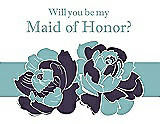 Front View Thumbnail - Concord & Seaside Will You Be My Maid of Honor Card - 2 Color Flowers