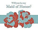 Front View Thumbnail - Fiesta & Seaside Will You Be My Maid of Honor Card - 2 Color Flowers