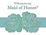 Front View Thumbnail - Meadow & Seaside Will You Be My Maid of Honor Card - 2 Color Flowers