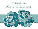 Front View Thumbnail - Niagara & Seaside Will You Be My Maid of Honor Card - 2 Color Flowers