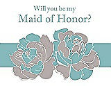 Front View Thumbnail - Pebble Beach & Seaside Will You Be My Maid of Honor Card - 2 Color Flowers