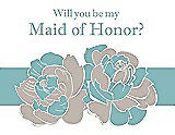 Front View Thumbnail - Sand & Seaside Will You Be My Maid of Honor Card - 2 Color Flowers
