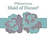 Front View Thumbnail - Shadow & Seaside Will You Be My Maid of Honor Card - 2 Color Flowers