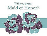 Front View Thumbnail - Smashing & Seaside Will You Be My Maid of Honor Card - 2 Color Flowers