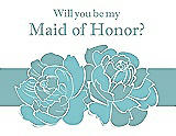 Front View Thumbnail - Spa & Seaside Will You Be My Maid of Honor Card - 2 Color Flowers