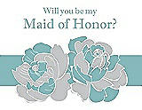 Front View Thumbnail - Sterling & Seaside Will You Be My Maid of Honor Card - 2 Color Flowers
