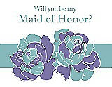 Front View Thumbnail - Tahiti & Seaside Will You Be My Maid of Honor Card - 2 Color Flowers