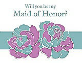 Front View Thumbnail - Tulip & Seaside Will You Be My Maid of Honor Card - 2 Color Flowers