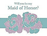 Front View Thumbnail - Wood Violet & Seaside Will You Be My Maid of Honor Card - 2 Color Flowers