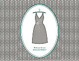 Front View Thumbnail - Cathedral & Pantone Turquoise Will You Be My Bridesmaid Card - Dress