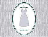 Front View Thumbnail - Dove & Pantone Turquoise Will You Be My Bridesmaid Card - Dress