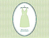 Front View Thumbnail - Honey Dew & Pantone Turquoise Will You Be My Bridesmaid Card - Dress