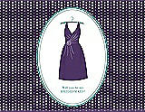 Front View Thumbnail - Majestic & Pantone Turquoise Will You Be My Bridesmaid Card - Dress