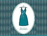 Front View Thumbnail - Oasis & Pantone Turquoise Will You Be My Bridesmaid Card - Dress