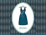 Front View Thumbnail - Peacock Teal & Pantone Turquoise Will You Be My Bridesmaid Card - Dress