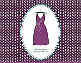 Front View Thumbnail - Paradise & Pantone Turquoise Will You Be My Bridesmaid Card - Dress