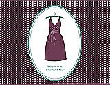 Front View Thumbnail - Plum Raisin & Pantone Turquoise Will You Be My Bridesmaid Card - Dress