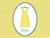 Front View Thumbnail - Snapdragon & Pantone Turquoise Will You Be My Bridesmaid Card - Dress