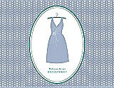 Front View Thumbnail - Arctic & Pantone Turquoise Will You Be My Bridesmaid Card - Dress