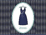Front View Thumbnail - Blueberry & Pantone Turquoise Will You Be My Bridesmaid Card - Dress
