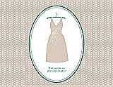 Front View Thumbnail - Cameo & Pantone Turquoise Will You Be My Bridesmaid Card - Dress