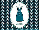 Front View Thumbnail - Caspian & Pantone Turquoise Will You Be My Bridesmaid Card - Dress