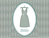 Front View Thumbnail - Celadon & Pantone Turquoise Will You Be My Bridesmaid Card - Dress