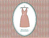 Front View Thumbnail - Fresco & Pantone Turquoise Will You Be My Bridesmaid Card - Dress