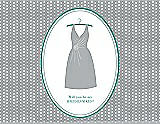Front View Thumbnail - Frost & Pantone Turquoise Will You Be My Bridesmaid Card - Dress