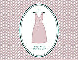Front View Thumbnail - Ice Pink & Pantone Turquoise Will You Be My Bridesmaid Card - Dress