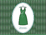 Front View Thumbnail - Ivy & Pantone Turquoise Will You Be My Bridesmaid Card - Dress
