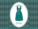 Front View Thumbnail - Jade & Pantone Turquoise Will You Be My Bridesmaid Card - Dress
