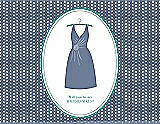 Front View Thumbnail - Larkspur Blue & Pantone Turquoise Will You Be My Bridesmaid Card - Dress