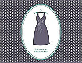 Front View Thumbnail - Lavender & Pantone Turquoise Will You Be My Bridesmaid Card - Dress
