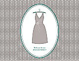 Front View Thumbnail - Pebble Beach & Pantone Turquoise Will You Be My Bridesmaid Card - Dress