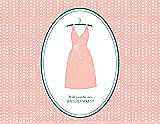 Front View Thumbnail - Primrose & Pantone Turquoise Will You Be My Bridesmaid Card - Dress