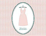 Front View Thumbnail - Rose Water & Pantone Turquoise Will You Be My Bridesmaid Card - Dress