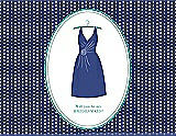 Front View Thumbnail - Sailor & Pantone Turquoise Will You Be My Bridesmaid Card - Dress
