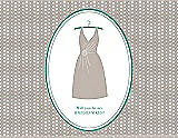 Front View Thumbnail - Sand & Pantone Turquoise Will You Be My Bridesmaid Card - Dress