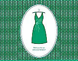 Front View Thumbnail - Shamrock & Pantone Turquoise Will You Be My Bridesmaid Card - Dress