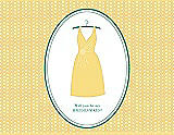 Front View Thumbnail - Sunflower & Pantone Turquoise Will You Be My Bridesmaid Card - Dress
