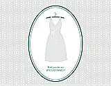 Front View Thumbnail - Starlight & Pantone Turquoise Will You Be My Bridesmaid Card - Dress
