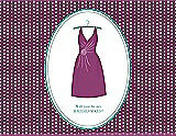 Front View Thumbnail - Sugar Plum & Pantone Turquoise Will You Be My Bridesmaid Card - Dress