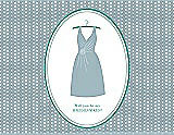 Front View Thumbnail - Surf Spray & Pantone Turquoise Will You Be My Bridesmaid Card - Dress