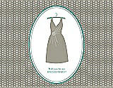 Front View Thumbnail - Twig & Pantone Turquoise Will You Be My Bridesmaid Card - Dress